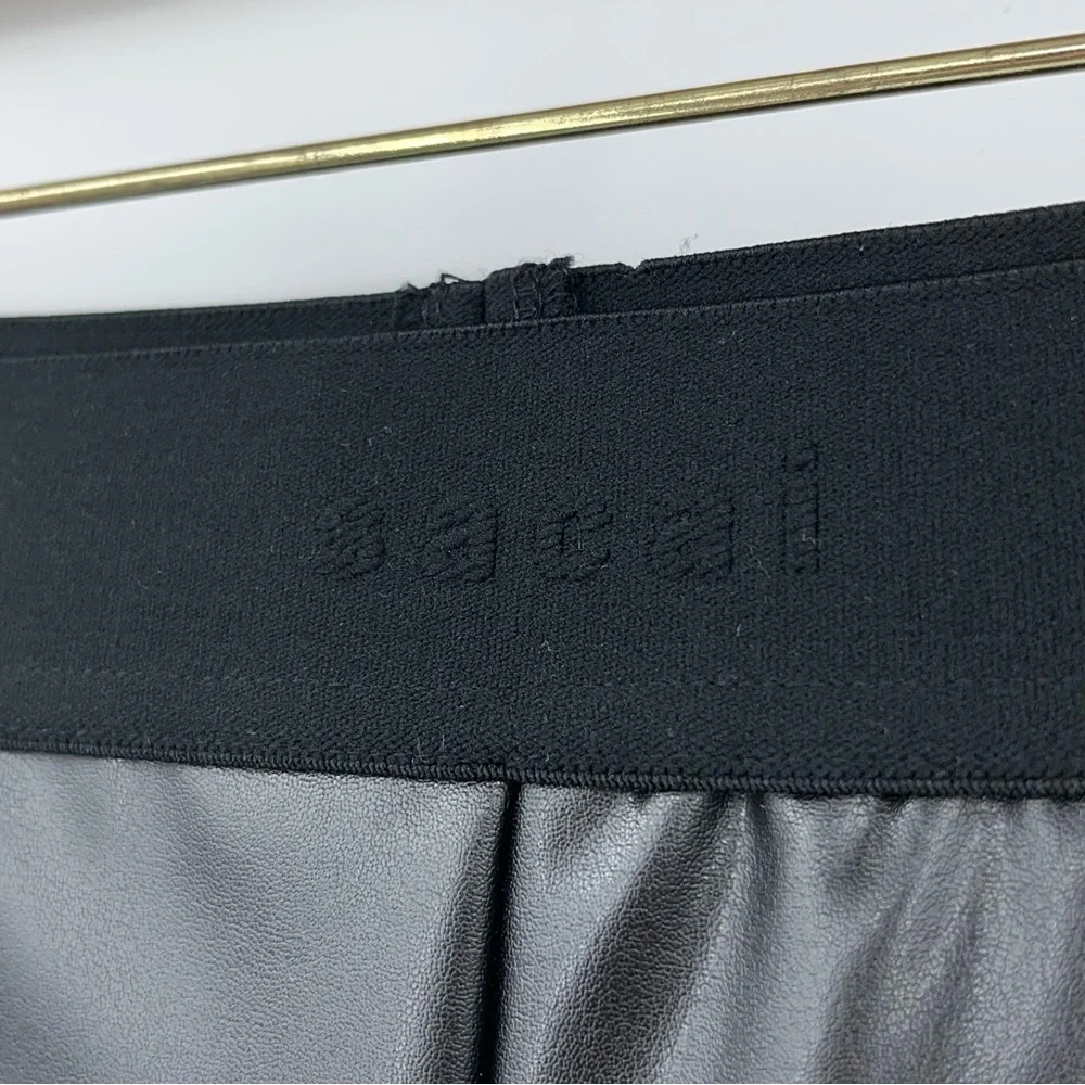 SACAI S Mixed-Media Faux Leather Leggings 0714 small black vegan - Picture 5 of 14